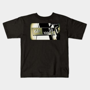 61st Street, Los Angeles, California by Mistah Wilson Kids T-Shirt